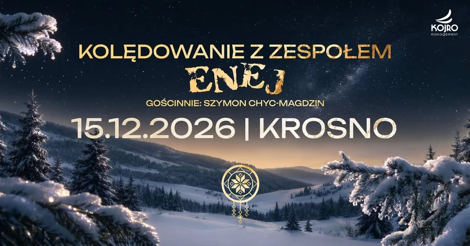 Grafika promocyjna wydarzenia KROSNO | Kolędowanie z zespołem Enej – świąteczny koncert