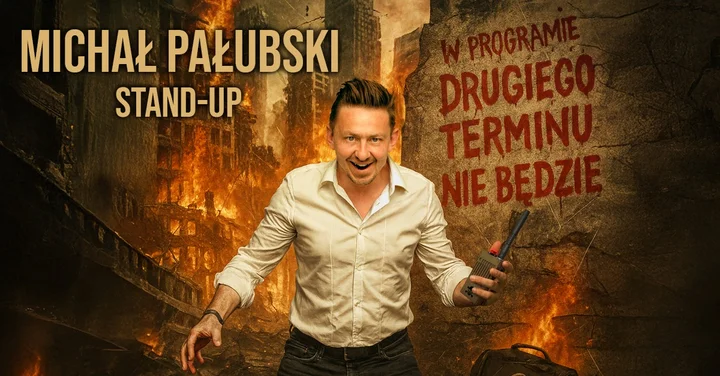 Grafika promocyjna wydarzenia Stand-up Krosno | Michał Pałubski — „Drugiego terminu nie będzie”