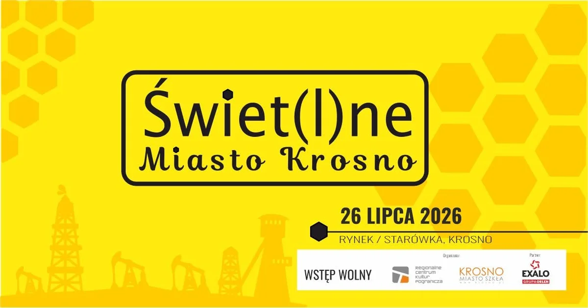 Grafika promocyjna wydarzenia Świet(l)ne Miasto Krosno 2026: program