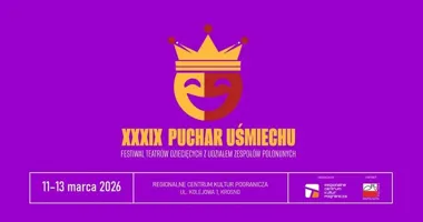 Grafika promocyjna wydarzenia Puchar Uśmiechu 2026 — Festiwal Teatrów Dziecięcych w Krośnie