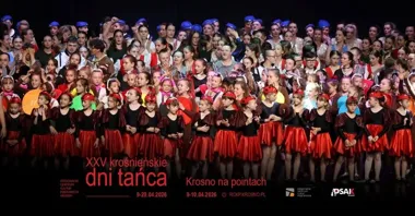 Grafika promocyjna wydarzenia Krosno na pointach podczas XXV Krośnieńskich Dni Tańca
