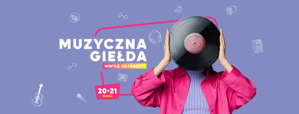 Grafika promocyjna wydarzenia VIVO! Krosno pełne winyli i płyt CD — targ płytowy 20–21 marca