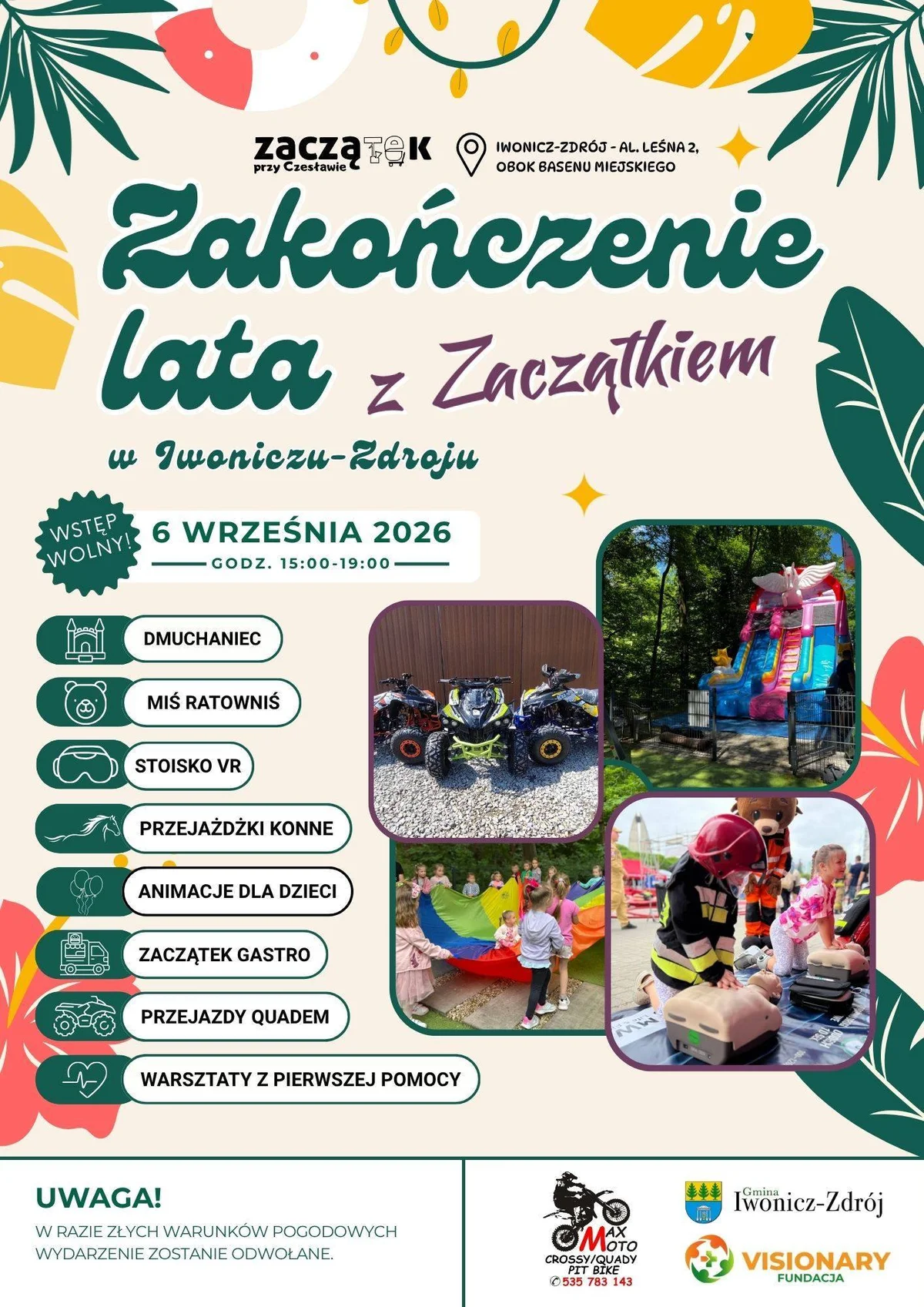 Grafika promocyjna wydarzenia Zakończenie lata z Zaczątkiem – rodzinny piknik