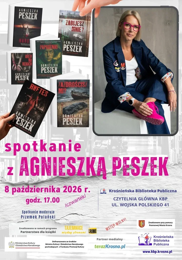Krosno zanurzy się w kryminalnych historiach Agnieszki Peszek