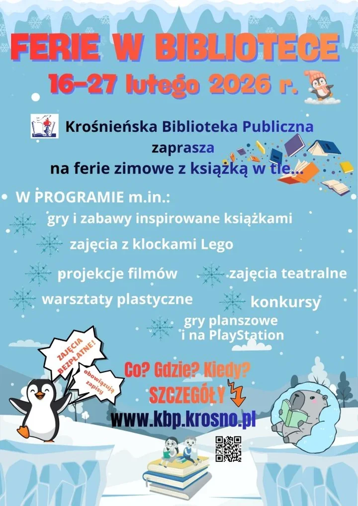 Ferie w Krośnie - biblioteka zamienia przerwę zimową w warsztat wyobraźni