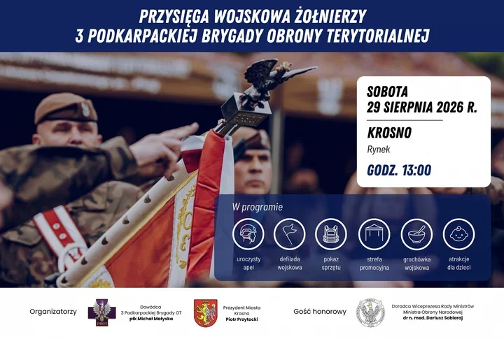 Sześćdziesiąta przysięga podkarpackich terytorialsów odbędzie się w Krośnie