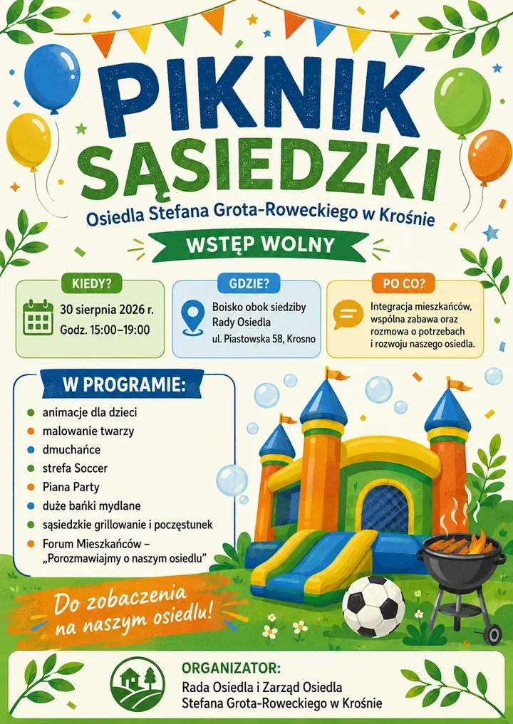 Piana Party i rozmowa o osiedlu. Darmowy piknik w Krośnie
