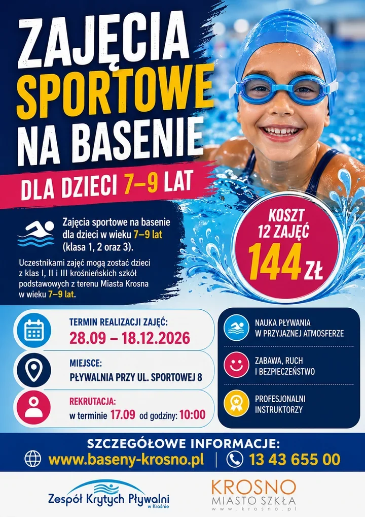Tylko online i z ograniczoną liczbą miejsc. Zajęcia na basenie