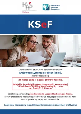 Bezpłatne szkolenie o KSeF w Krośnie – urzędnicy skarbówki wyjaśnią praktyczne zasady i odpowiedzą na pytania