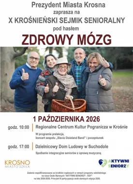 Seniorzy spotkają się dwa razy. X Sejmik w Krośnie pod hasłem „Zdrowy Mózg”
