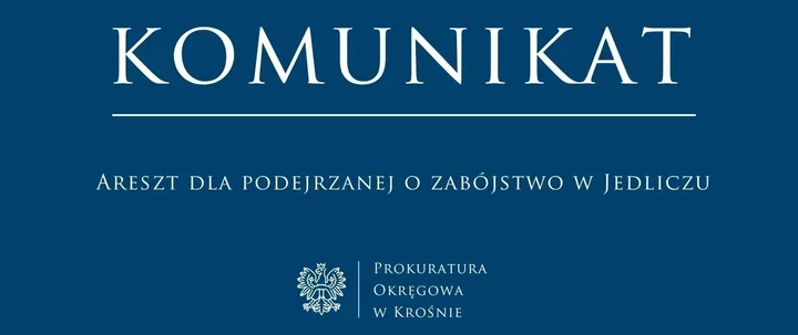 Tymczasowy areszt dla 65-latki podejrzanej o zabójstwo w Jedliczu