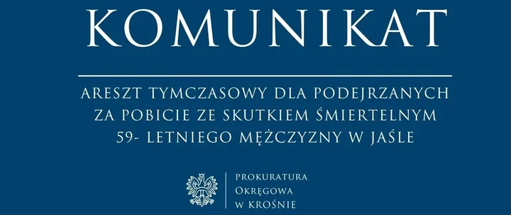 Trzej podejrzani w areszcie po śmierci 59-latka w Jaśle