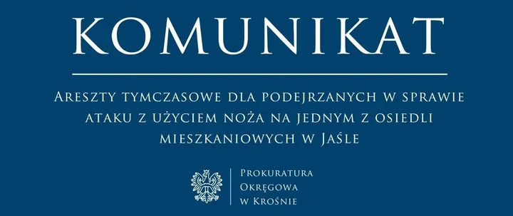 Cztery osoby tymczasowo aresztowane po ataku nożem na osiedlu w Jaśle